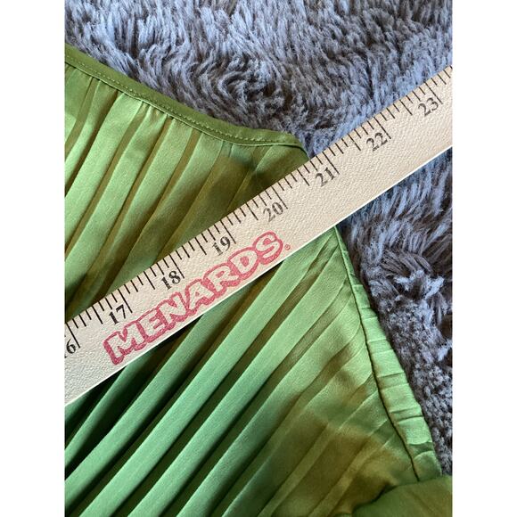 NWT Abercrombie & Fitch Women's The A&F Giselle Pleated Mini Dress Green Size XL - Picture 13 of 14